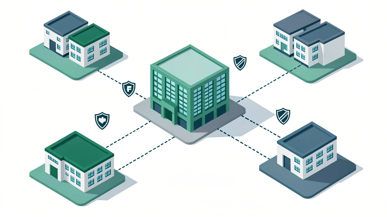 Supply chain cybersecurity illustration
